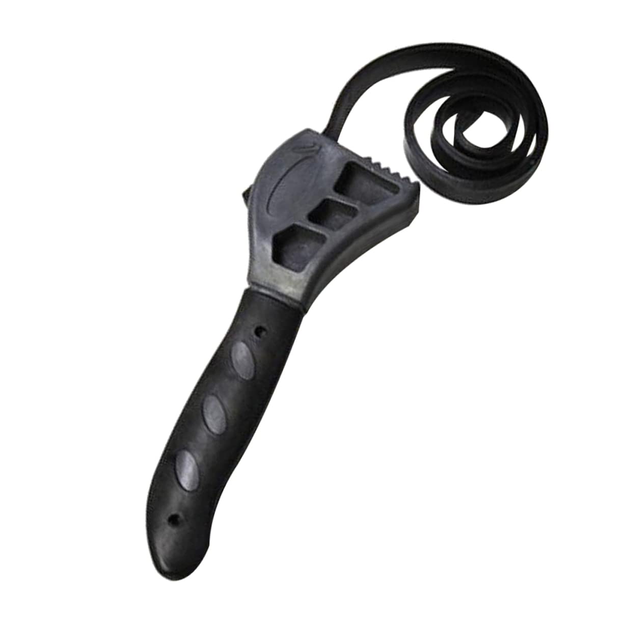 IWOWHERO 2Pcs Adjustable Rubber Strap Wrench Jar Openers Multifunctional Black Tool for Comfortable Grip and Versatile Use Auto Repair and Bottle Opening