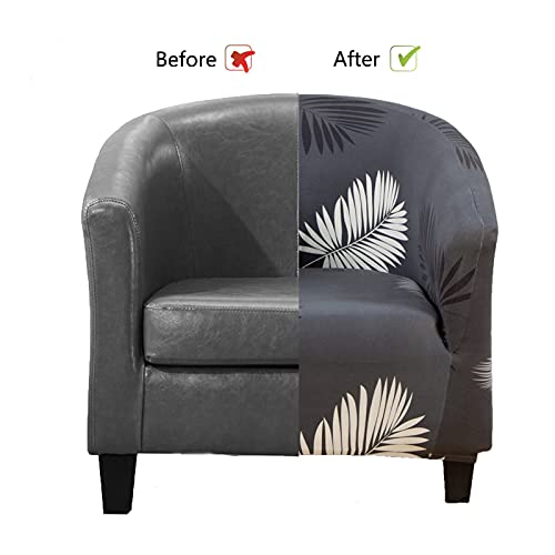 mmcrz Club Chair Slipcover, High Stretch Tub Chair Cover Removable & Washable Armchair Sofa Slipcover Furniture Protector for Living Room