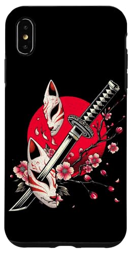 Masque de renard Kitsune Anime japonais Samouraï Oni Monster Art Coque pour iPhone XS Max