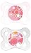 MAM Trends Silicone Orthodontic Pacifier, Girl, 0-6 Months, 2-Count