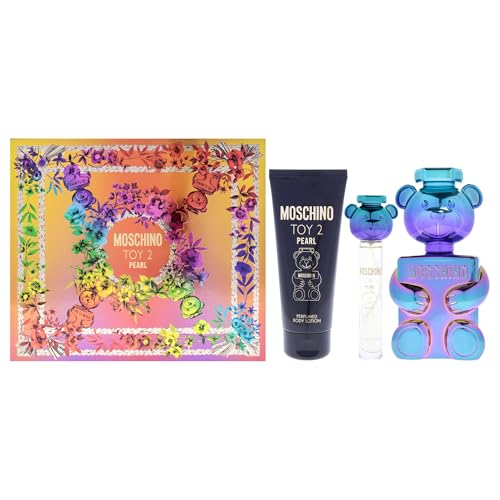 Recopilación de Perfume Moschino Funny Top 5. 34 Moschino Toy 2 Pearl by Moschino for Unisex - 3 Pc Gift Set 3.4oz EDP Spray, 3.4oz Body Lotion, 0.3oz EDP Spray (Mini)