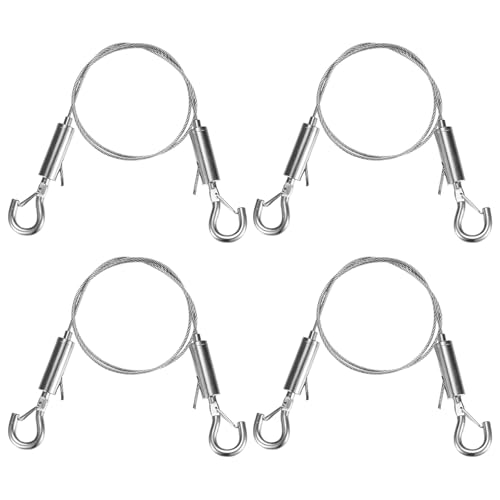 Image of M METERXITY 4-Pack Adjustable Picture Hanging Wire Kit, 0.5mx1.5mm Mirror Hanging Wire, Holds Up to 132lbs(60kg) 1.6FT Picture Frame Wire for Billboards /Basket /Flowerpot