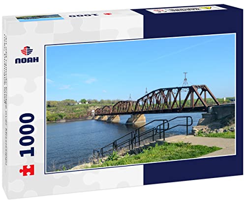 Noah Jigsaw Puzzle an Old Railway Bridge Over Mississippi River, Dubuque Iowa 1000 Pieces