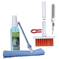 Zerfa 8 in 1 Soft Brush MultiFunction Cleaning Tools Kit for Keyboard, Earphone, Laptop, Camera & Lens, LED LCD Screen Display Cleaner 2 Soft High-Density Brush Set with Keycap Puller and Premium Microfiber Cloth Corner Gap Duster Gadget for Laptop Air pods Pro PC TV Camera Lens Mobiles and Other Electronics