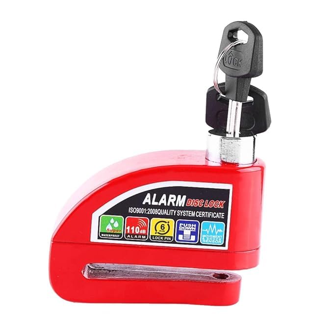 Image of Heavy Duty Keyed Lock | Hardened Steel Shackle Lock | Anti-Rust Security for Gate, Warehouse & Outdoor Use (ALT-19 RED)
