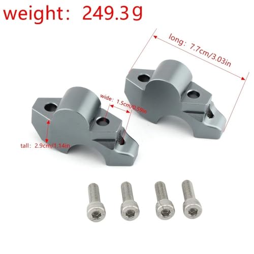 Abrazadera elevación manillar motocicleta en aluminio plata para ADV 150 6