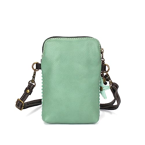 Image of CHALA Ocean Collection Cell Phone Crossbody Purse-Women PU Leather /Canvas Multicolor Handbag with Adjustable Strap