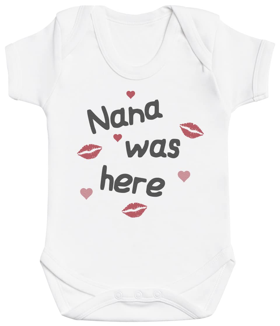 Nana was Here Baby Gift, Baby Boy Bodysuit, Baby Girl Bodysuit - Newborn White
