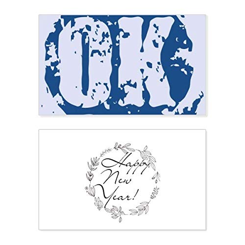 Tarjeta de felicitación de año nuevo con ilustración redonda de alta gama de OK Design