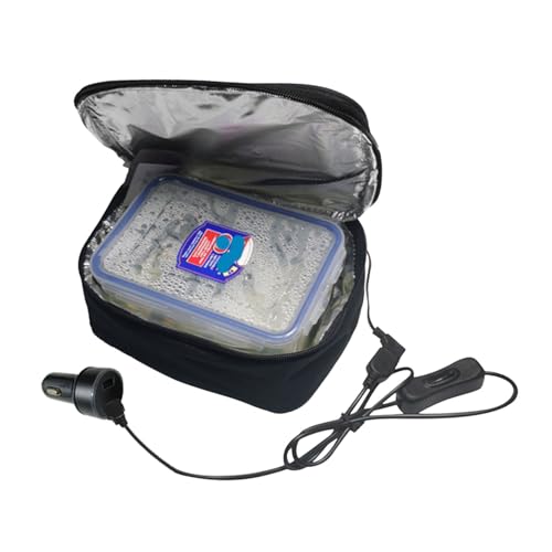 Bolsa térmica eléctrica para calentar alimentos, contenedor de almuerzo USB, bolsa térmica de doble función para el almacenamiento de comidas, caja aislante compacta portátil | Office Car Camping al
