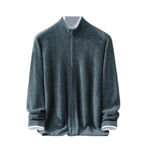Cárdigan de punto antifrío para hombre: jersey holgado de cuello alto contra el invierno