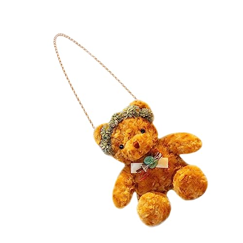 Sac bandoulière ours marron en peluche douce, le style kawaii réconfortant