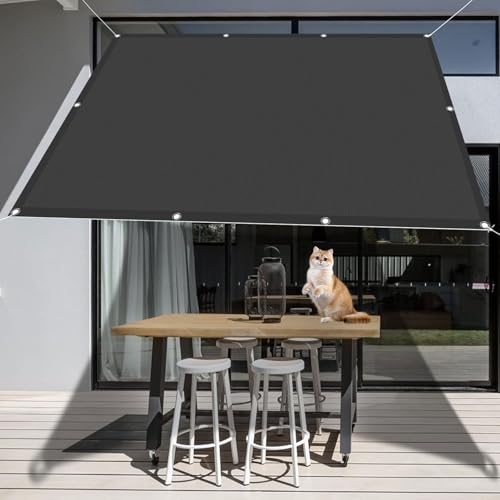 Toile d'ombrage robuste contre la chaleur : bâche 2x9m gris foncé imperméable - 3