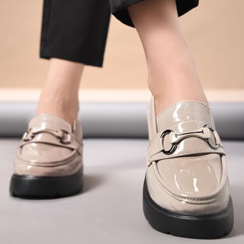 Image of JM LOOKS Women's Stylish Loafers Chunky Sole for Slip On Casual Shoes for Work & Office