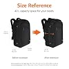 Amazon Basics Travel Backpack, Carry-On with Laptop Compartment, 40L Capacity, Expandable for 10% Extra Space, Convertible Backpack & Shoulder Bag, Multiple Pockets, 15.8W x 21.5H x 8.3D, Black