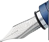 FABER-CASTELL - pióro wieczne Essentio Aluminium niebieskie, stalówka F