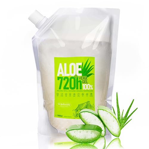 Gel Aloe Vera, 720H, Puro Biologico, Il Tuo Alleato di Bellezza e Benessere, Crema Corpo Doposole, Smagliature, Cicatrici, Balsamo, Dopobarba Uomo, Capelli