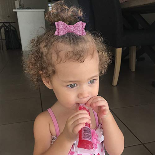 30Pcs 2.75'' Baby Girls Pigtail Bows Sparkly Sequin Glitter Hair Bows With Alligator Clips Hair Barrettes Accessory For Girls Toddlers Kids Teens #TOP1