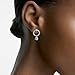 Swarovski Attract Circle Pierced Earrings with Circle Cut Crystals and matching Pavé on a Rhodium Plated Post with Butterfly Back Closure
