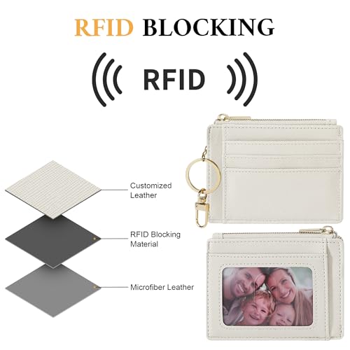 Image of Sodsay Card Case Slim Front Pocket Wallet for Women Credit Card Holder with Keychain | Slim, Front Pocket, Credit Card Holder, with Keychain
