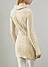 v28 Women Polo Neck Turtleneck Knit Stretchable Elasticity Long Slim Sweater (L,Beige)