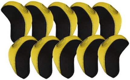 Elixir Golf Unisex Iron Covers (10-Piece), Black/Yellow