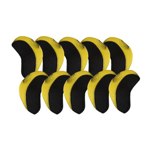 Elixir Golf Unisex Iron Covers (10-Piece), Black/Yellow