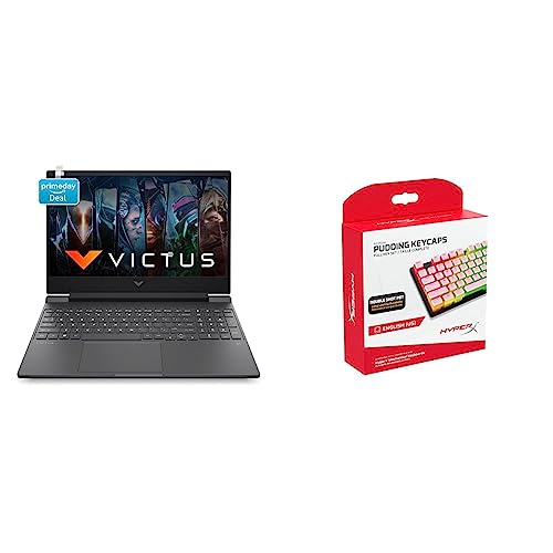 Image of HP Victus Gaming 12th Gen Intel Core i5 12450H Processor 15.6 inch(39.6 cm) FHD Gaming Laptop & Pudding Keycaps - PBT - Pink [US]