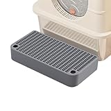 Doppelschicht Katzenstreubox -Rampe - Anti -Schlupf -Wasserdichte Kätzchen -Toilettenschritt, Müll Trapper Toilettenrampe | Funktionaler Wurfanfänger mit Filtertop für Haustierzimmer Haus im Innenbode