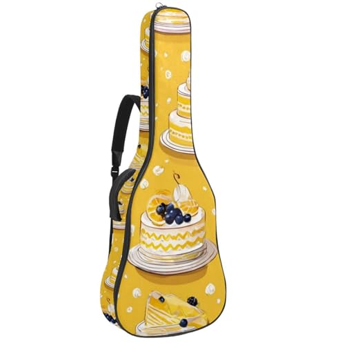 Housse universelle pour guitare acoustique 40-42 pouces sac à dos étanche motif dessert jaune