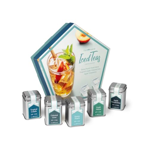 TEA SHOP - Set Iced Teas - Surtido de Tés Fríos - Pack Variado de 5 con Sabores Refrescantes - Perfecto para Verano - Con hielo - Surtido Variado - Ideal para regalo