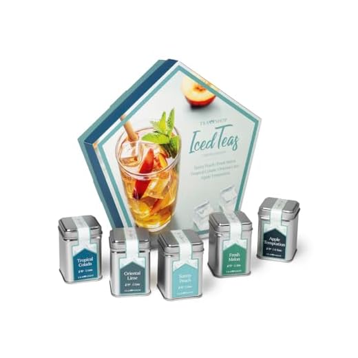 TEA SHOP - Set Iced Teas - Surtido de Tés Fríos - Pack Variado de 5 con Sabores Refrescantes - Perfecto para Verano - Con hielo - Surtido Variado - Ideal para regalo