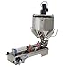 HayWHNKN 30-300ml Paste Liquid Filling Machine with Heating and Mixing Function Pneumatic Liquid Filler for Cream Oil Sauce Butter Stainless Steel 110V