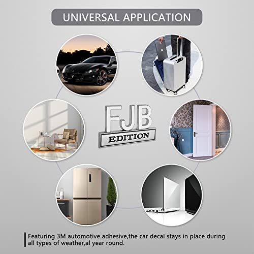 Drote Truck Bumper Stickers, 2Pcs Car Stickers Emblems 3D Raised Strong Adhesive Decals Tailgate Insert Letters Alloy Car Truck Accessories Badge (Silver&Black, 2Pcs) #TOP5