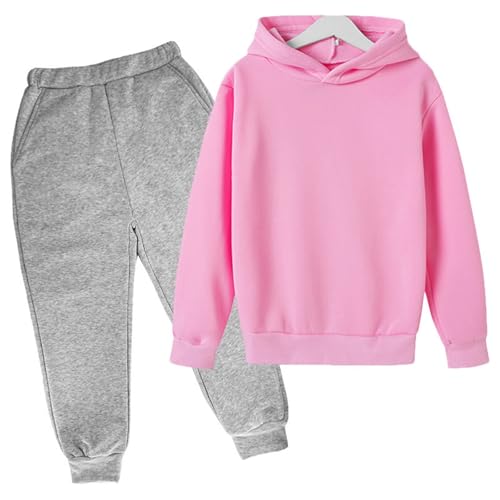 Kids 2pc Jogging Sets Oversized Pullover Hoodies and Joggers Sweatpants Fall Outfits Boys Girls School Cotton Clothes