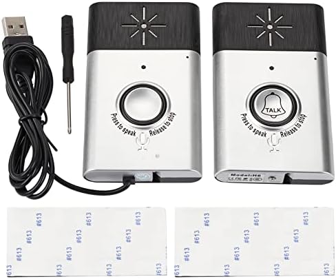 Ejoyous Doorbell with Voice Intercom, Smart Wireless Voice 2-Way Door Intercom System Access Control System Home Security, Clear Adjustable Speaker Waterproof Entry Intercom for Home