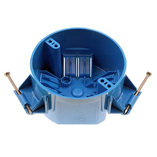 Carlon 4" Ceiling Box, Pvc, Round, New Work, With Nails, Blue-No. B520Ar-Upc #TOP1