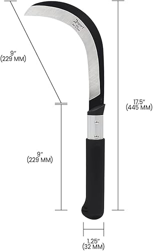 Miniatura 5 de Segadora para maleza Zenport K310 con cuchilla de acero inoxidable y mango de aluminio 9 pulgadas