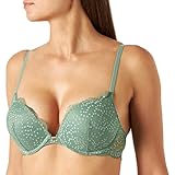 Con aro. Women\'secret Sujetador súper Push up Encaje Verde, 85B para Mujer