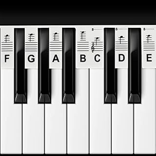 Guide de notes de piano amovible en silicone – Étiquettes réutilisables à 88 touches pour clavier de piano, pas besoin d’autocollants - Les Beatles, Paul McCartney, John Lennon, RIngo Starr, George Harrison Guide de notes de piano amovible en silicone – Étiquettes réutilisables à 88 touches pour clavier de piano, pas besoin d'autocollants – Image 6