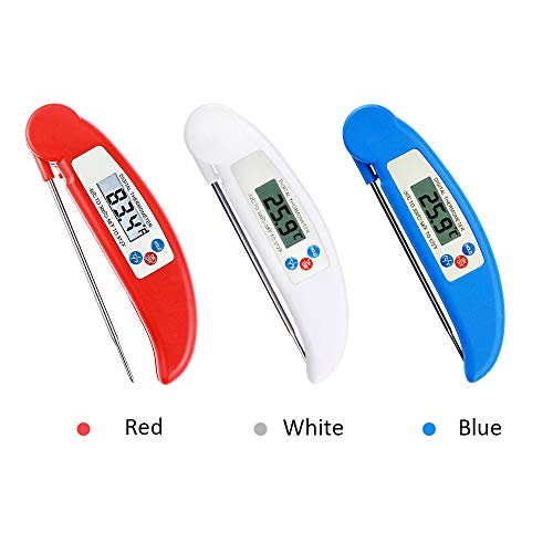 DECDEAL Termômetro de leitura instantânea de carne para uso doméstico, cozinha, portátil, dobrável,