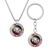 Encrypted Digital Currency, Virtual Currency Titanium Steel Pendant Necklace | Keychain | Two-Piece Set | Commemorative Coins | Bitcoin | Binance | Tron | Polka Dot | Monero | Ripple | Ethereum | Unisex (Monero)