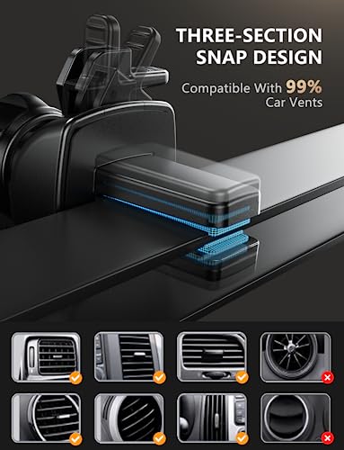 Joymass M20 Wireless Car Charger, 15W Fast Charging Auto Clamping Car Charger Cell Phone Holder Mount Vent thumb #4