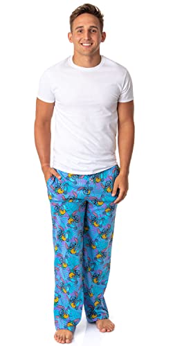 Disney Mens' Lilo & Stitch Character Pineapple Sleep Pajama Pants2