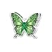 (3Pcs) Green Butterfly Awareness Ribbon Sticker - Floral Butterfly Mental Health Awareness Vinyl Sticker - Green Ribbon Support Positive Affirmation Decor - Beautiful Inspirational Encouragement Gift