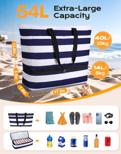 Vewaci Beach Bag with Detachable Cooler