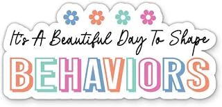 It's a Beautiful Day to Shape Behaviors Stickers - 2 Pack - Waterproof Vinyl for Car, Phone, Water Bottle, Laptop - ABA Behavior Analyst Decals (2-Pack)