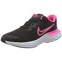 Nike Renew Run 2 GS Running Trainers CW3259 Sneakers Shoes (UK 4 US 4.5Y EU 36.5, Black Hyper Pink Smoke Grey 009)