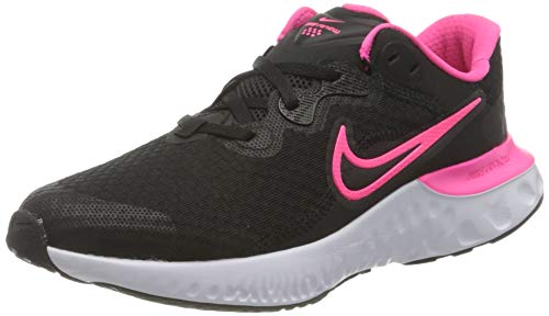 Nike Renew Run 2 (GS), Zapatillas de fútbol, Negro Black Hyper Pink Dk Smoke Grey Smoke Grey White, 37.5 EU