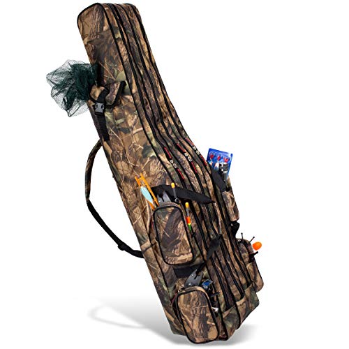 ARAPAIMA FISHING EQUIPMENT Sac de pêche Polyvalent avec 3 Compartiments intérieurs pour Canne à pêche, épuisette et… - Image 5